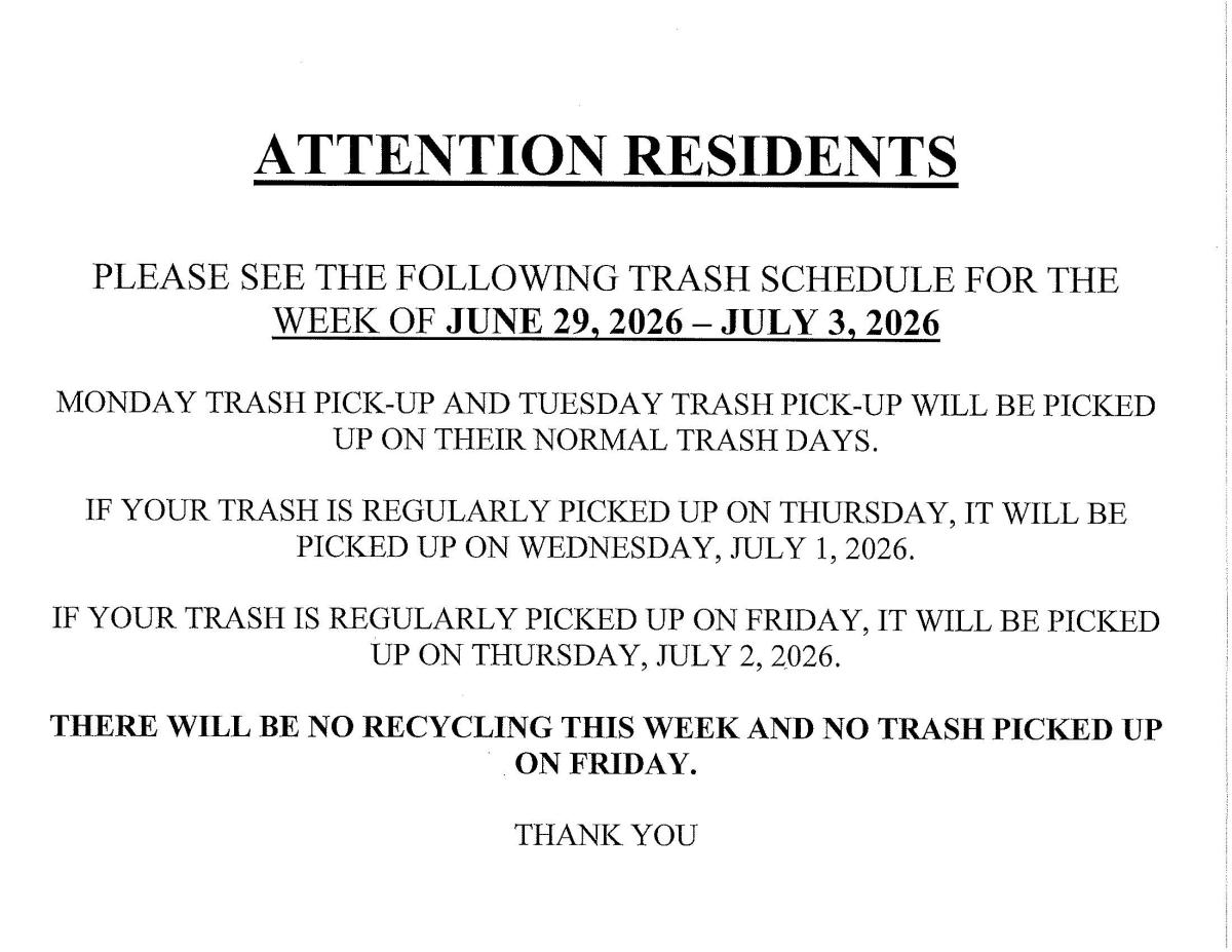 Trash Notice